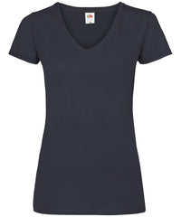 Fruit of the Loom Women's Valueweight V-neck T - Deep Navy