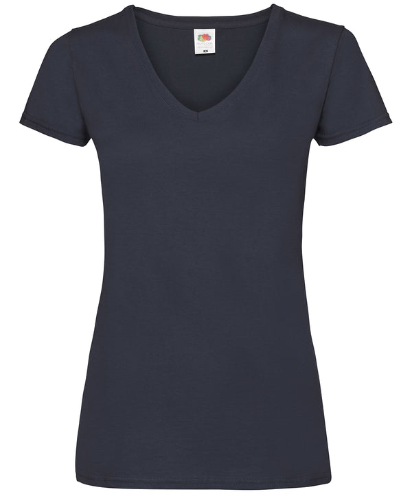 Fruit of the Loom Women's Valueweight V-neck T - Deep Navy