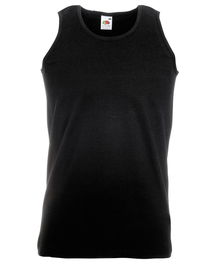Fruit of the Loom Valueweight Athletic Vest - Black*