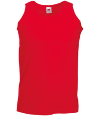 Fruit of the Loom Valueweight Athletic Vest - Red