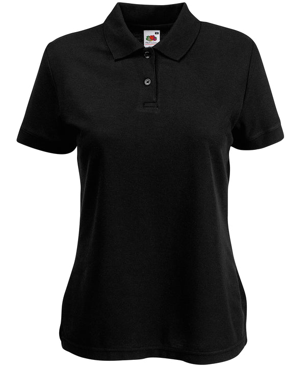 Fruit of the Loom Women's 65/35 Polo - Black