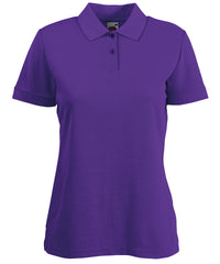Fruit of the Loom Women's 65/35 Polo - Purple