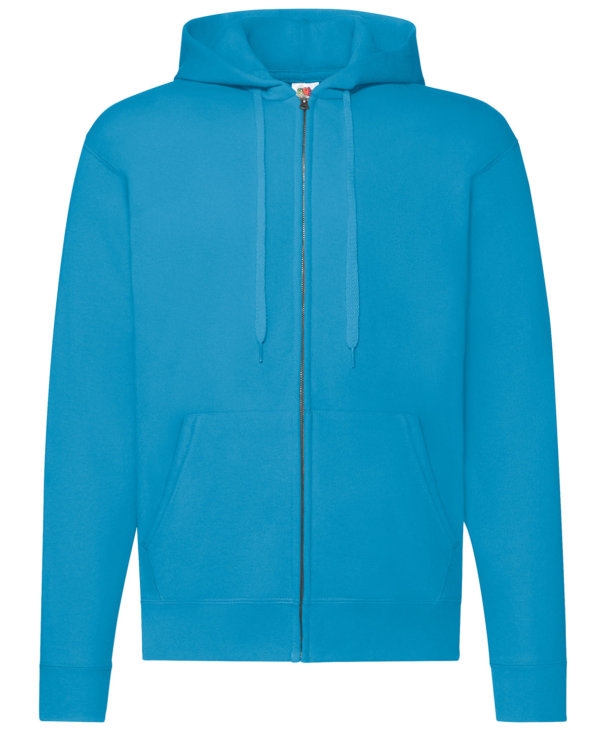 Fruit of the Loom Classic 80/20 Hooded Sweatshirt Jacket - Azure Blue