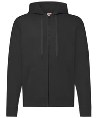 Fruit of the Loom Classic 80/20 Hooded Sweatshirt Jacket - Black*†