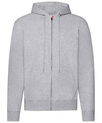 Fruit of the Loom Classic 80/20 Hooded Sweatshirt Jacket - Heather Grey*†