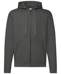 Fruit of the Loom Classic 80/20 Hooded Sweatshirt Jacket - Light Graphite