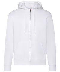 Fruit of the Loom Classic 80/20 Hooded Sweatshirt Jacket - White