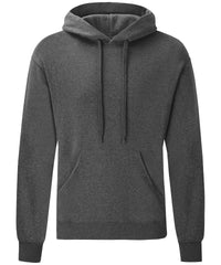 Fruit of the Loom Classic 80/20 Hooded Sweatshirt - Dark Heather Grey