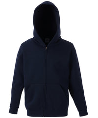 Fruit of the Loom Kids Classic Hooded Sweatshirt Jacket - Deep Navy