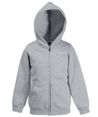 Fruit of the Loom Kids Classic Hooded Sweatshirt Jacket - Heather Grey