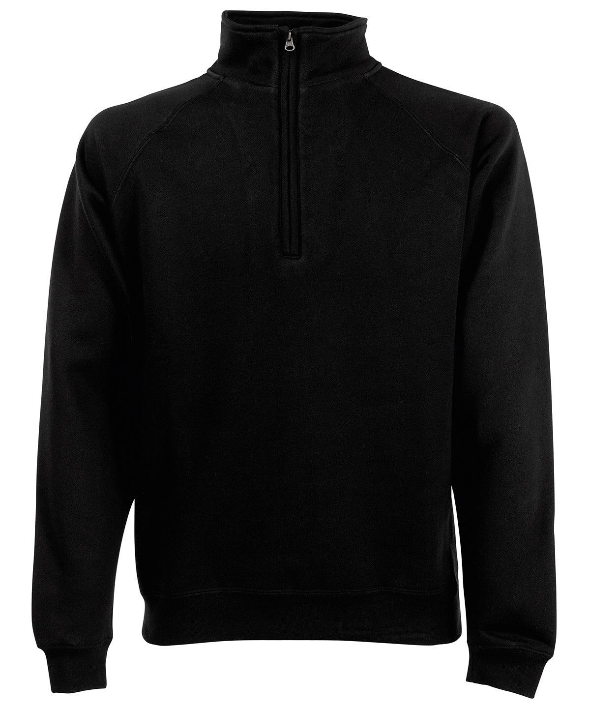 Fruit of the Loom Classic 80/20 Zip Neck Sweatshirt - Black*
