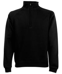 Fruit of the Loom Classic 80/20 Zip Neck Sweatshirt - Black*