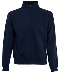 Fruit of the Loom Classic 80/20 Zip Neck Sweatshirt - Deep Navy*