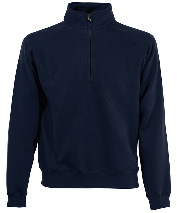 Fruit of the Loom Classic 80/20 Zip Neck Sweatshirt - Deep Navy*