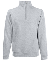 Fruit of the Loom Classic 80/20 Zip Neck Sweatshirt - Heather Grey
