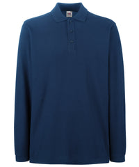 Fruit of the Loom Premium Long Sleeve Polo - Navy