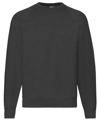 Fruit of the Loom Classic 80/20 Raglan Sweatshirt - Black*†