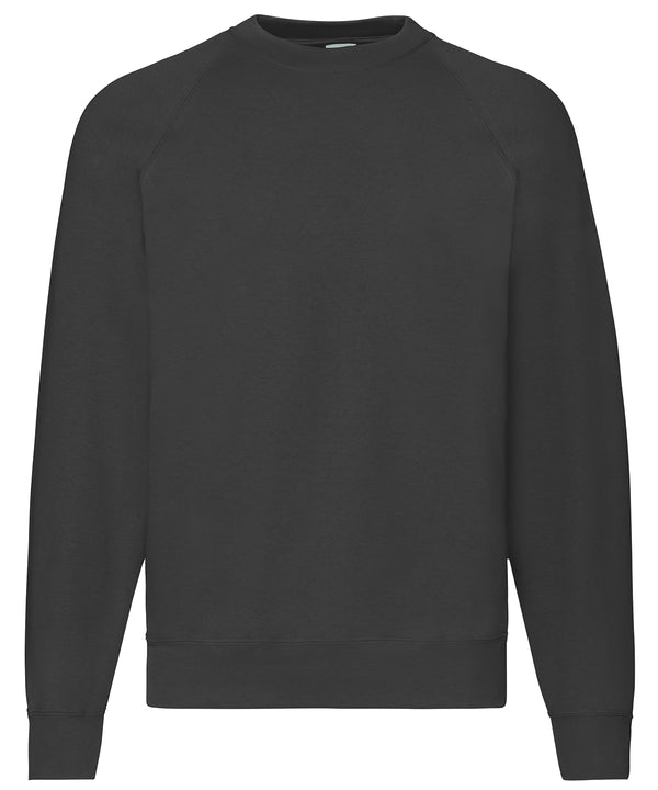 Fruit of the Loom Classic 80/20 Raglan Sweatshirt - Black*†