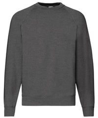 Fruit of the Loom Classic 80/20 Raglan Sweatshirt - Dark Heather Grey