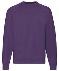 Fruit of the Loom Classic 80/20 Raglan Sweatshirt - Purple
