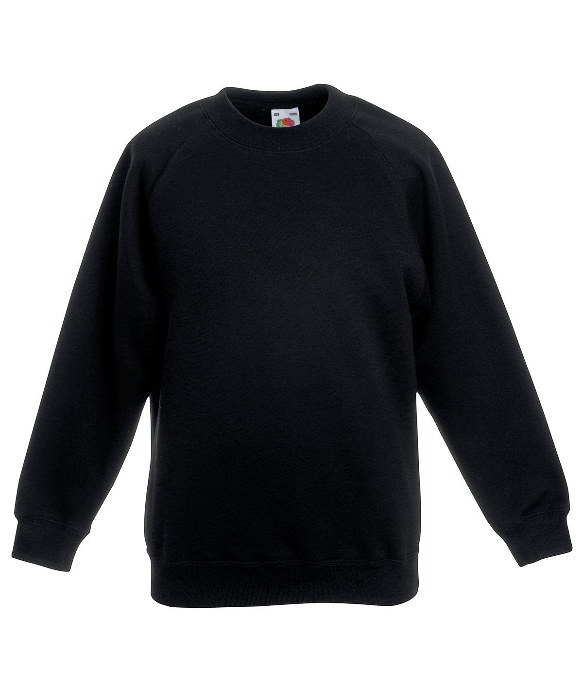 Fruit of the Loom Kids Classic Raglan Sweatshirt - Black