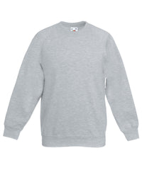 Fruit of the Loom Kids Classic Raglan Sweatshirt - Heather Grey