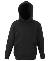 Fruit of the Loom Kids Classic Hooded Sweatshirt - Black