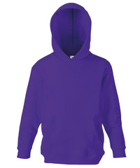 Fruit of the Loom Kids Classic Hooded Sweatshirt - Purple