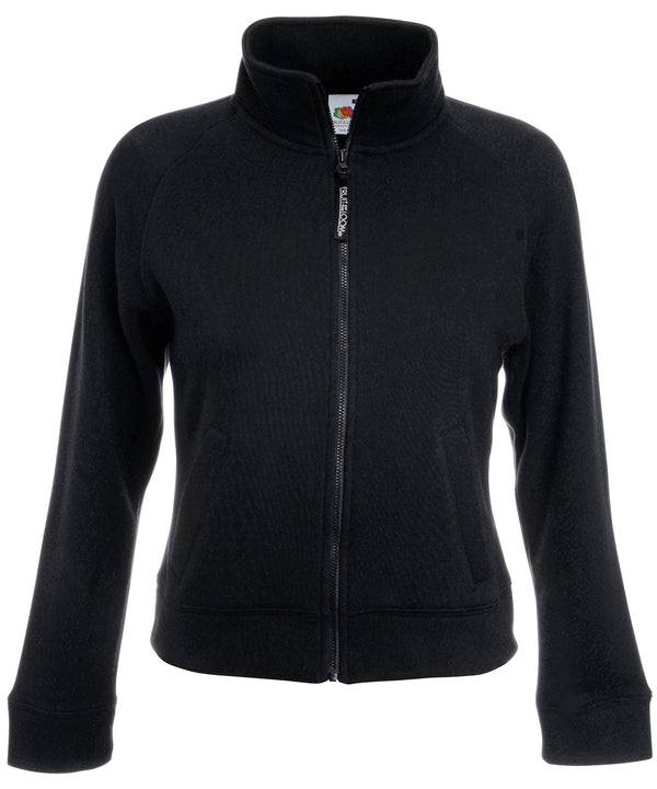 Fruit of the Loom Women's Premium 70/30 Sweatshirt Jacket - Black