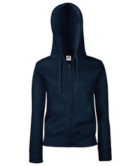Fruit of the Loom Women's Premium 70/30 Hooded Sweatshirt Jacket - Deep Navy