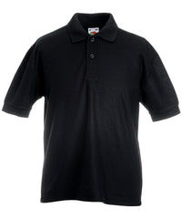 Fruit of the Loom Kids 65/35 Piqué Polo - Black