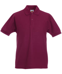 Fruit of the Loom Kids 65/35 Piqué Polo - Burgundy