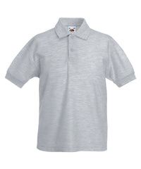 Fruit of the Loom Kids 65/35 Piqué Polo - Heather Grey