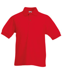 Fruit of the Loom Kids 65/35 Piqué Polo - Red