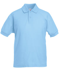 Fruit of the Loom Kids 65/35 Piqué Polo - Sky Blue