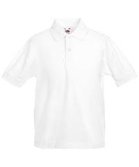 Fruit of the Loom Kids 65/35 Piqué Polo - White