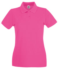 Fruit of the Loom Women's Premium Polo - Fuchsia