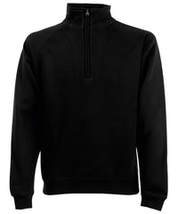 Fruit of the Loom Premium 70/30 Zip-neck Sweatshirt - Black*