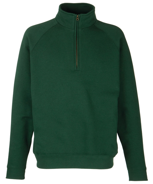 Fruit of the Loom Premium 70/30 Zip-neck Sweatshirt - Bottle Green