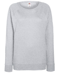 Fruit of the Loom Women's Lightweight Raglan Sweatshirt - Heather Grey