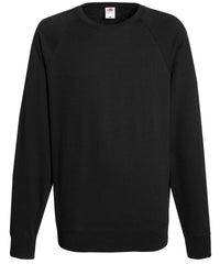 Fruit of the Loom Lightweight Raglan Sweatshirt - Black