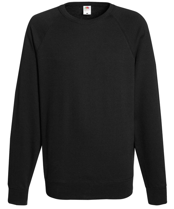 Fruit of the Loom Lightweight Raglan Sweatshirt - Black
