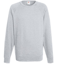 Fruit of the Loom Lightweight Raglan Sweatshirt - Heather Grey