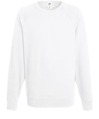 Fruit of the Loom Lightweight Raglan Sweatshirt - White