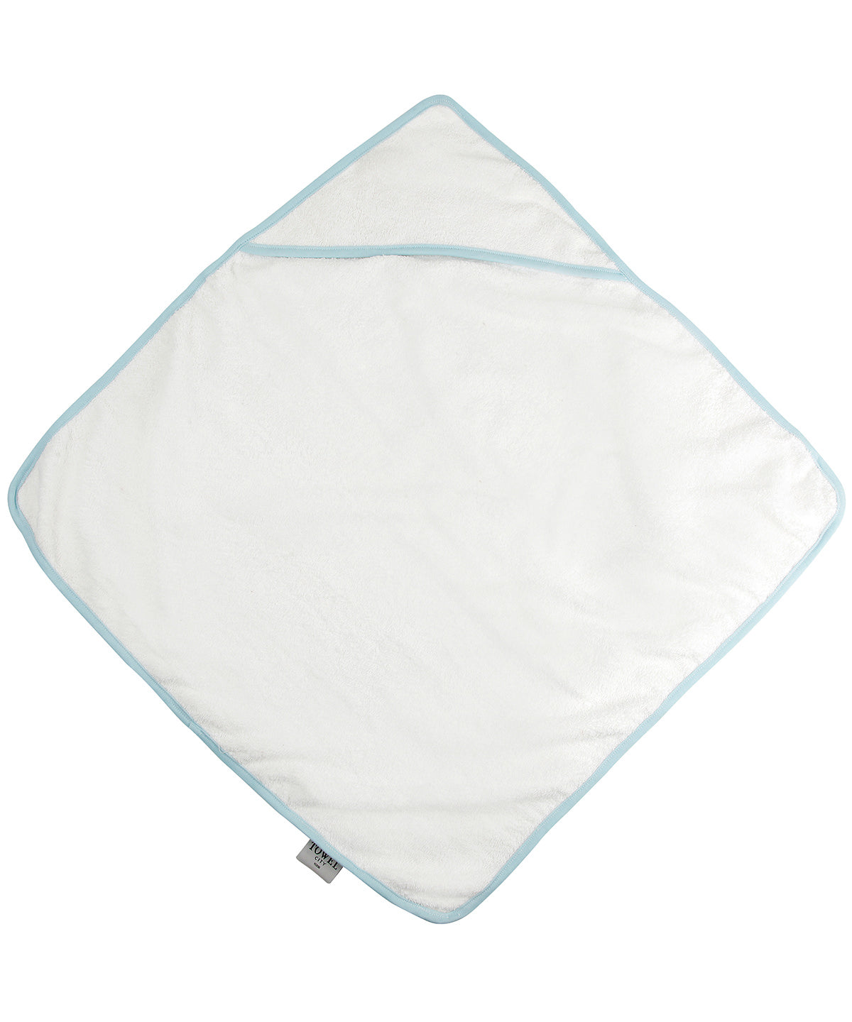Towel City Babies' Hooded Towel - White/Blue