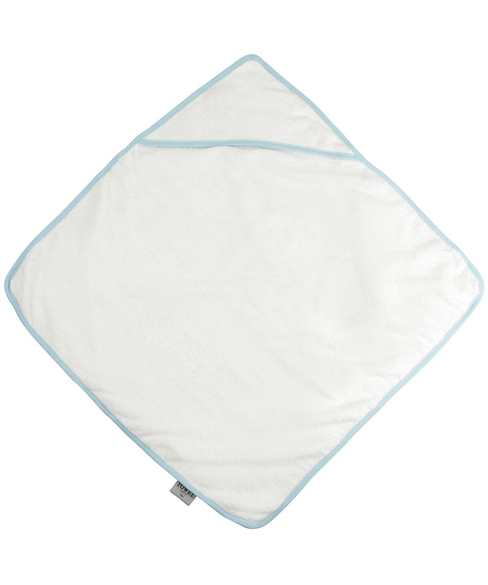 Towel City Babies' Hooded Towel - White/Blue