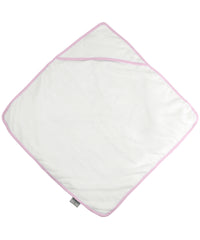 Towel City Babies' Hooded Towel - White/Pink