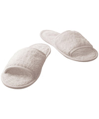 Towel City Classic Terry Slippers (open-toe) - White