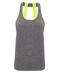 Women's TriDri® Double Strap Back Vest - Black Melange
