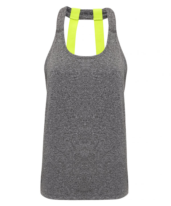 Women's TriDri® Double Strap Back Vest - Black Melange